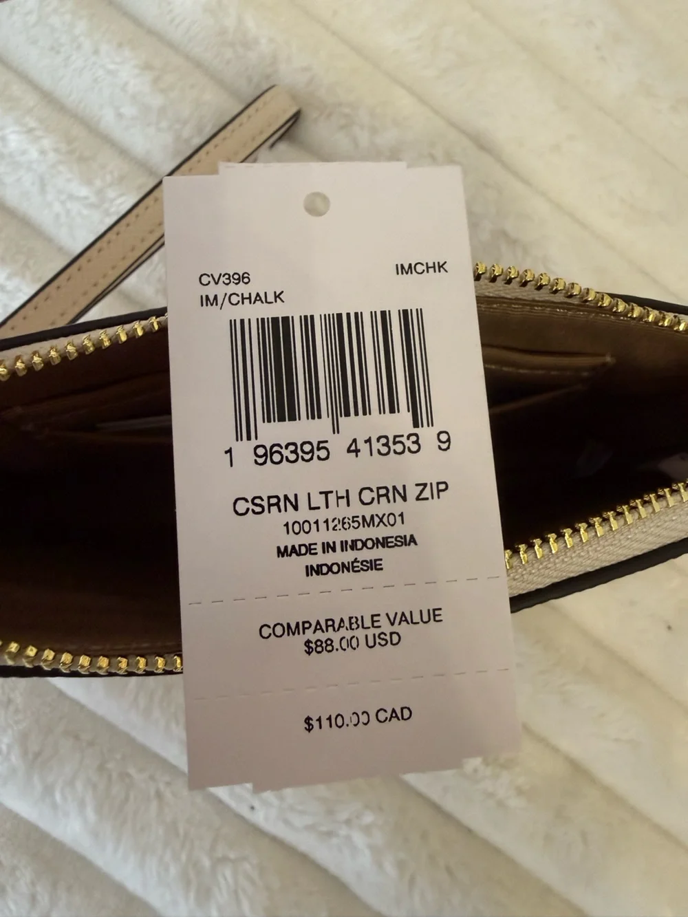 Coach corner zip wristlet